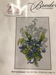 Broderie in cruciulita - Lacramioare cod B 125