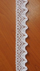 DANTELA BANDA DIN BUMBAC cod 1750-20/3 alb