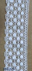 DANTELA BANDA DIN BUMBAC cod 1800-20/3 alb