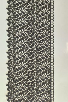 Dantela banda sintetica latime 11 cm / neagra