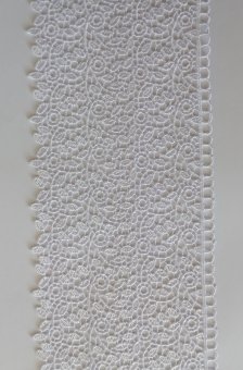 Dantela banda sintetica latime 11 cm/alb