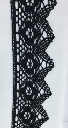 DANTELA BANDA DIN BUMBAC cod 1770-20/2x2 negru