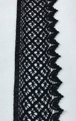 DANTELA BANDA DIN BUMBAC cod 1950-20/2 negru