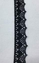 DANTELA BANDA DIN BUMBAC cod 303-20/2 negru
