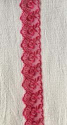 Dantela brodata pe organza