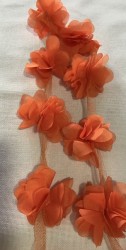 Dantela cu flori din voal 3 D