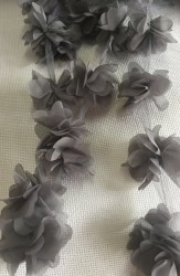 Dantela cu flori din voal 3 D