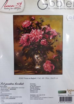 Goblen G 543 Vaza cu bujori