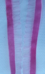 Rujulet din organza cu catifea