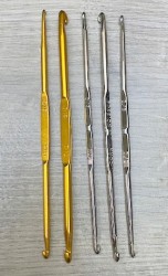 Set 5 bucati crosete cu doua capete