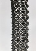 Dantela banda sintetica latime 7 cm / neagra