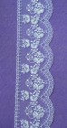 Dantela brodata pe tull lata 7,7 cm / alb