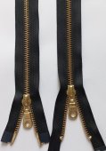 Fermoar detasabil YKK  metal 85 cm/2 cursori, auriu